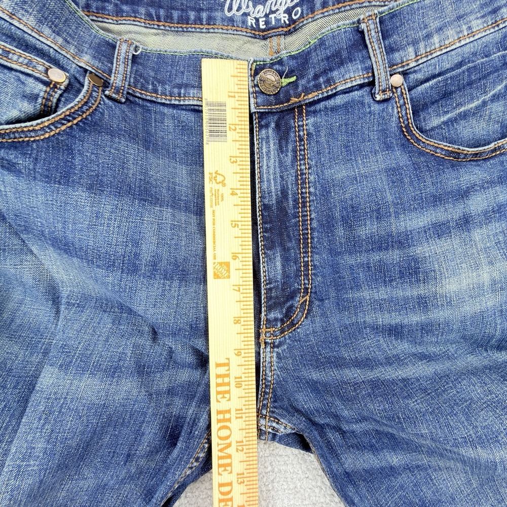 Wrangler Retro Jeans Mens 34x38 Slim Straight Cowboy Western Denim Workwear - Picture 9 of 10